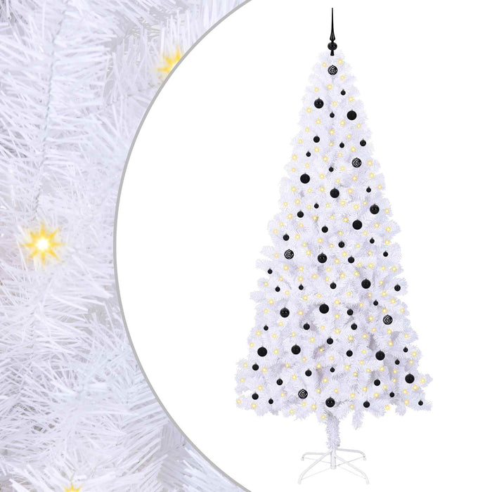 Albero di Natale artificiale Bianco 240 cm PVC e Acciaio 3426676