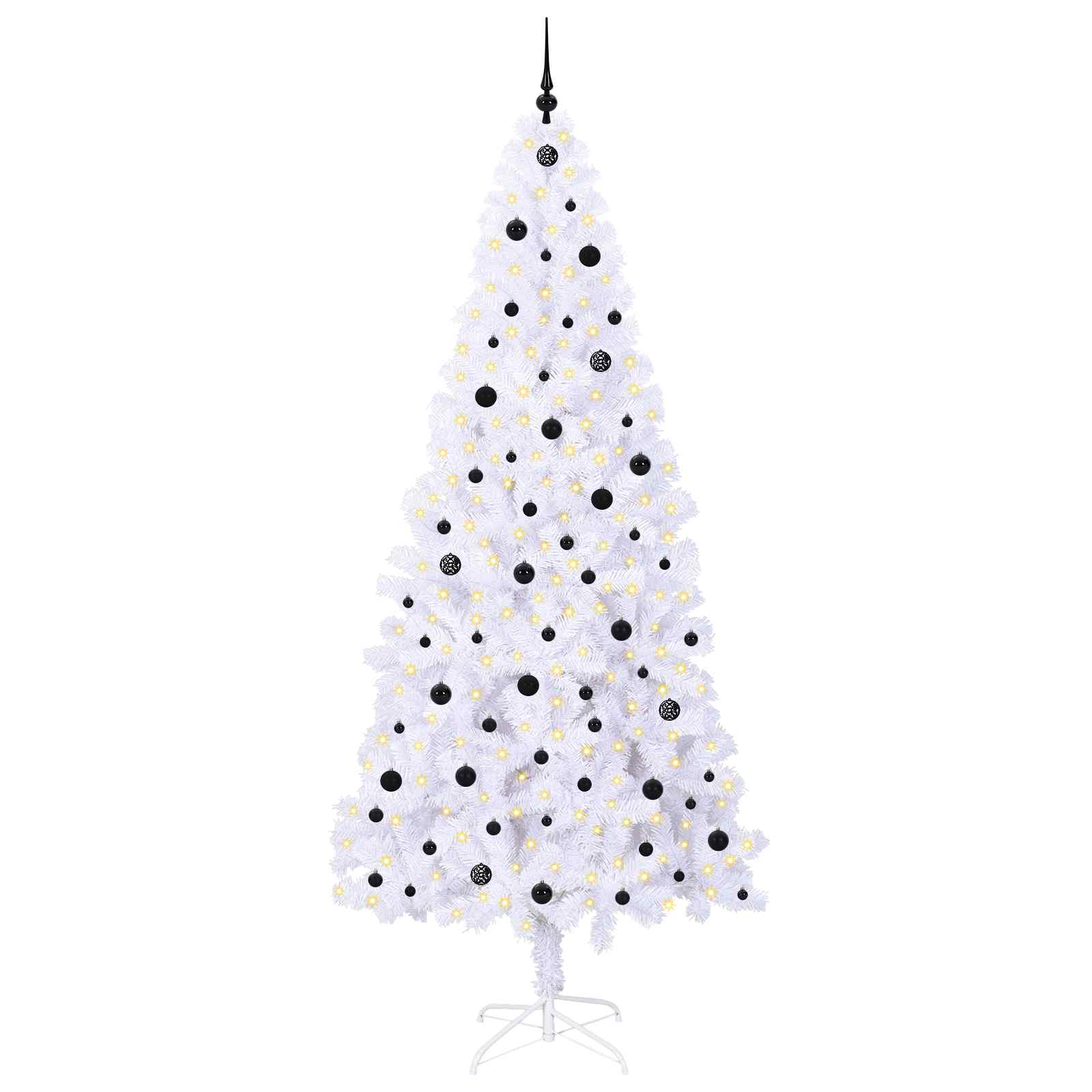 Albero di Natale artificiale Bianco 240 cm PVC e Acciaio 3426676