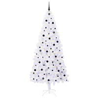 Albero di Natale Artificiale-Albero Natalizio Bianco 240 cm PVC e Acciaio 865013