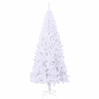 Albero di Natale Artificiale-Albero Natalizio Bianco 240 cm PVC e Acciaio 865013
