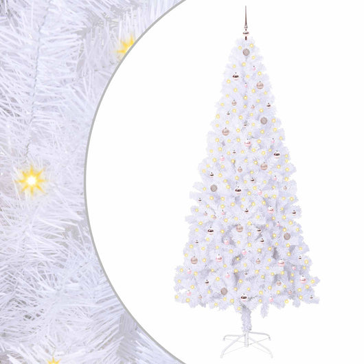 Albero di Natale artificiale Bianco 240 cm PVC e Acciaio 3426677
