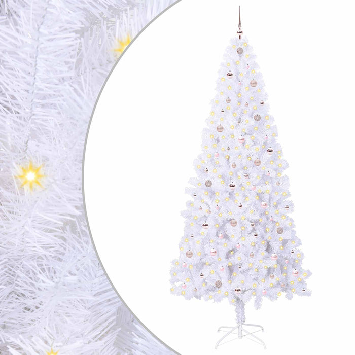 Albero di Natale artificiale Bianco 240 cm PVC e Acciaio 3426677