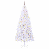 Albero di Natale Artificiale-Albero Natalizio Bianco 240 cm PVC e Acciaio 650587