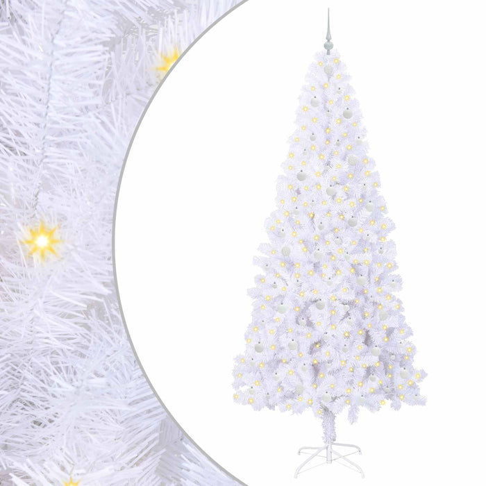 Albero di Natale artificiale Bianco 240 cm PVC e Acciaio 3426678