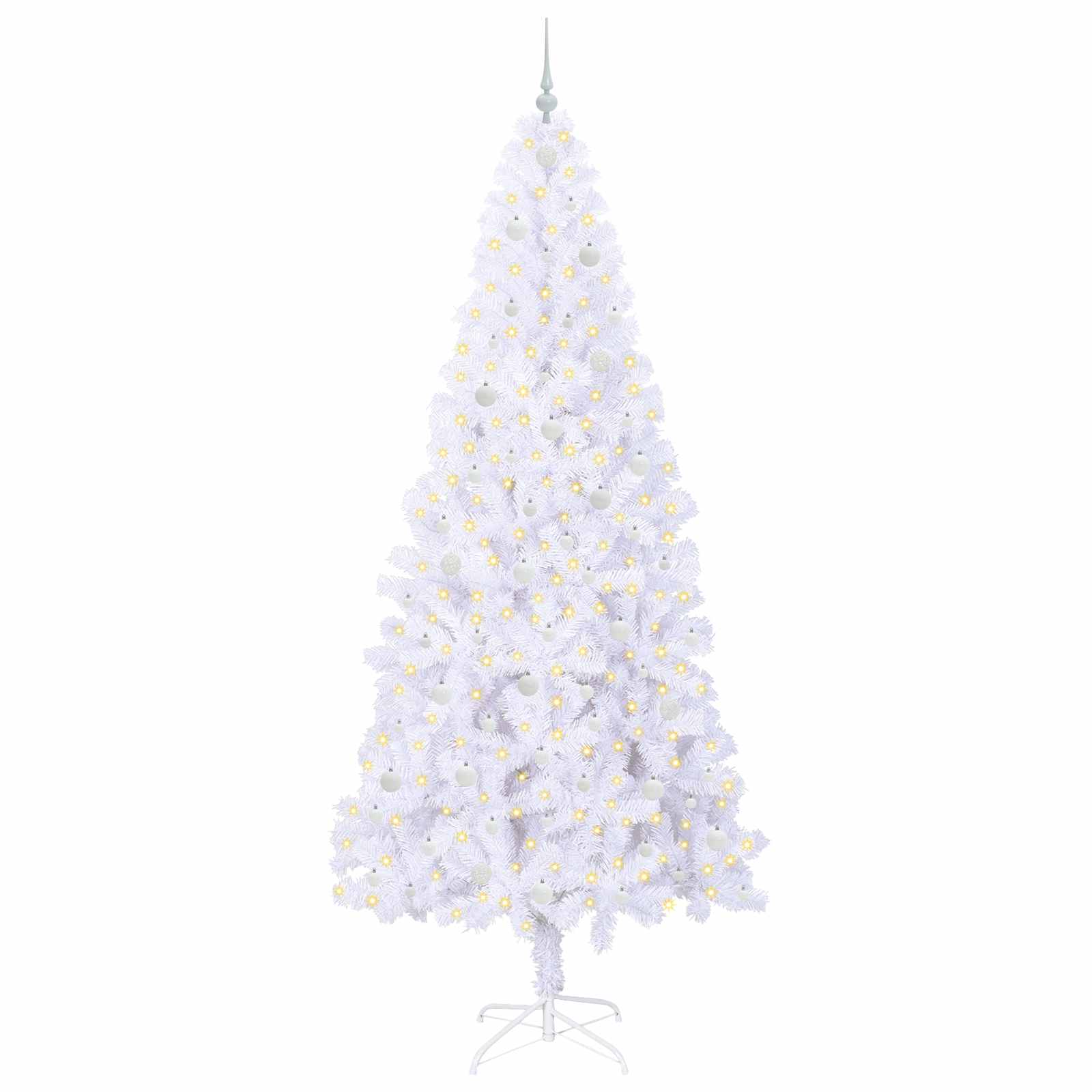 Albero di Natale artificiale Bianco 240 cm PVC e Acciaio 3426678
