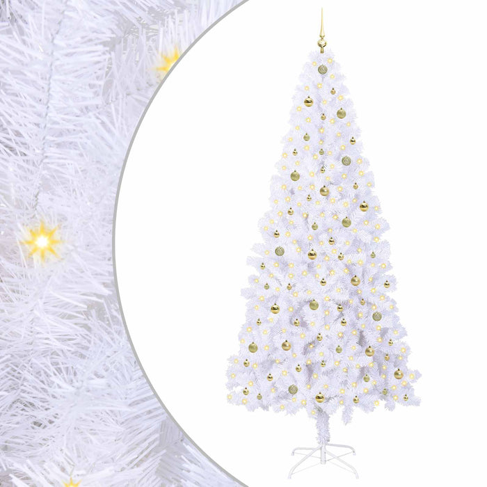 Albero di Natale artificiale Bianco 240 cm PVC e Acciaio 3426679
