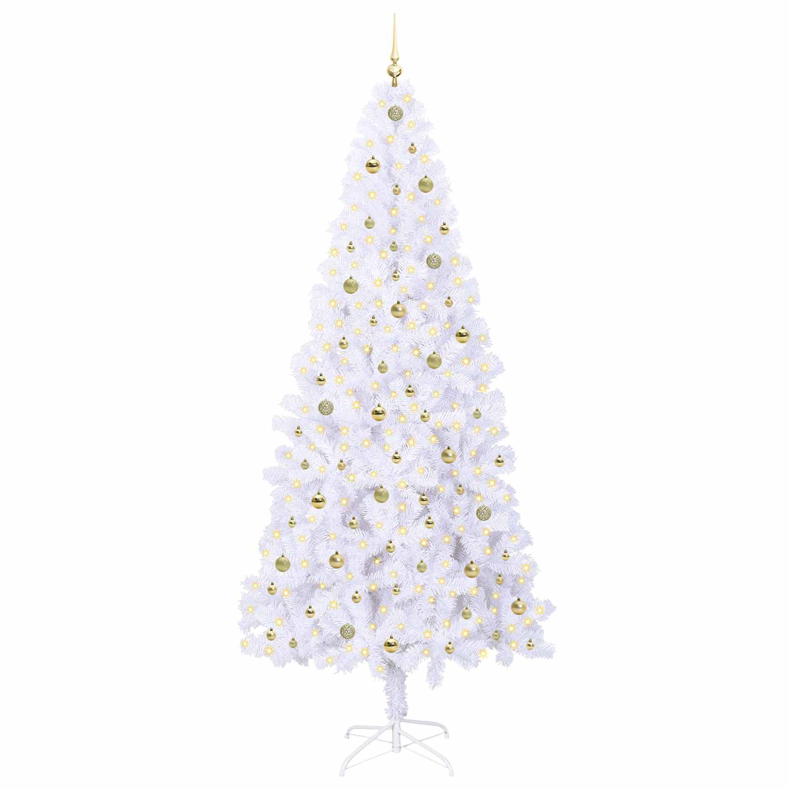 Albero di Natale artificiale Bianco 240 cm PVC e Acciaio 3426679