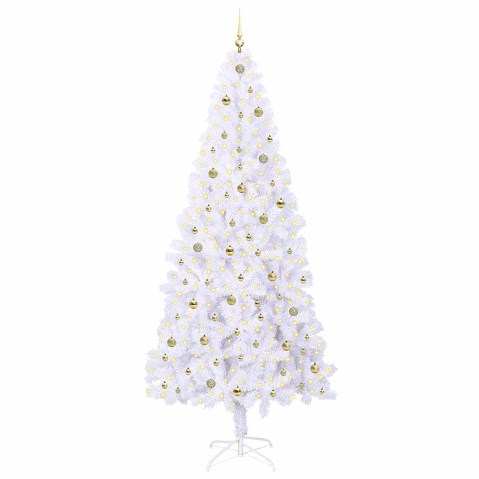Albero di Natale artificiale Bianco 240 cm PVC e Acciaio 3426679