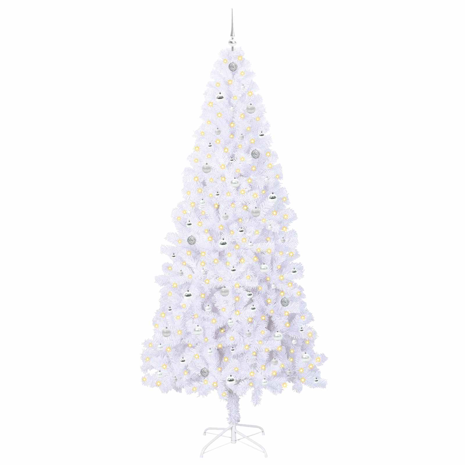 Albero di Natale artificiale Bianco 240 cm PVC e Acciaio 3426680