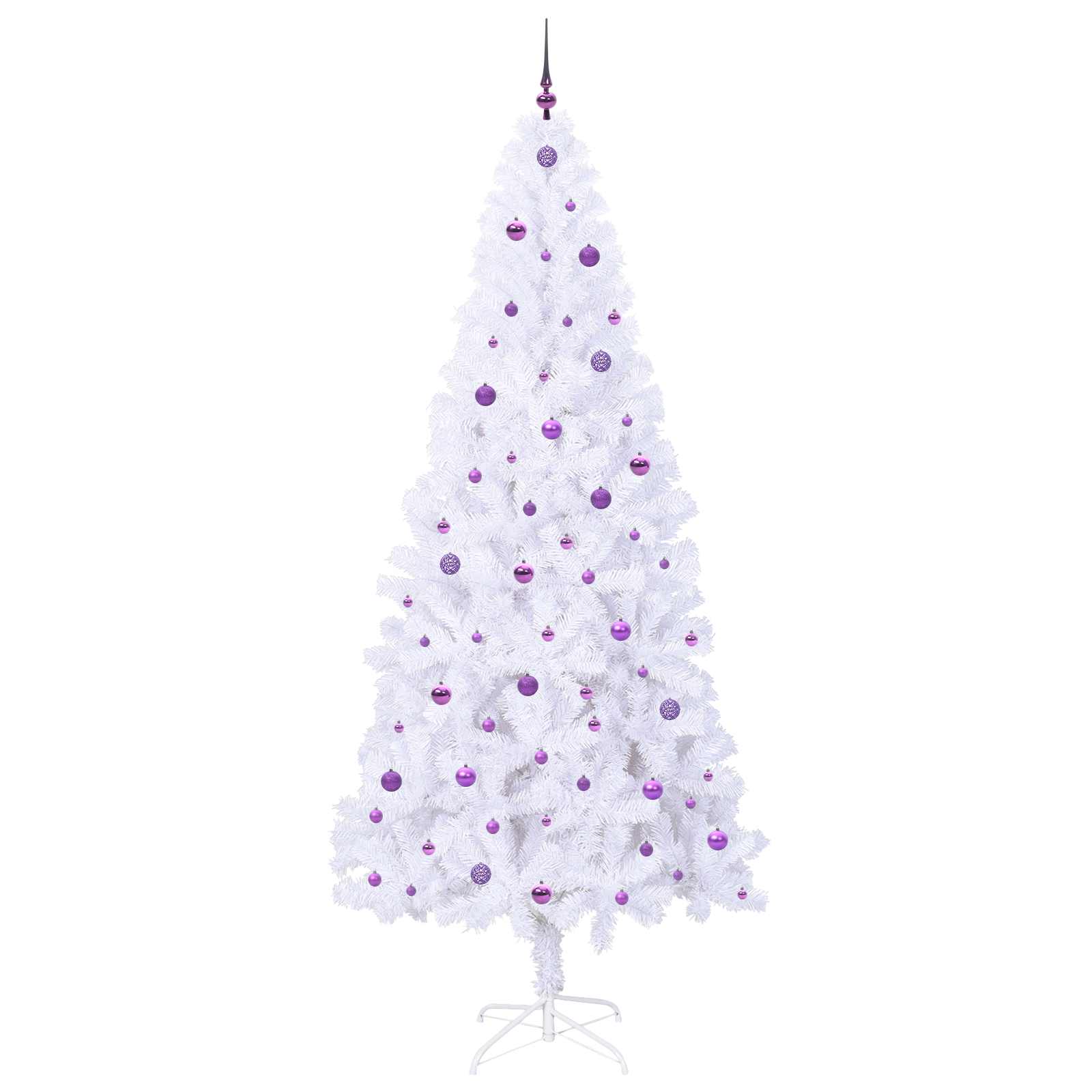 Albero di Natale artificiale Bianco 240 cm PVC e Acciaio 3426681