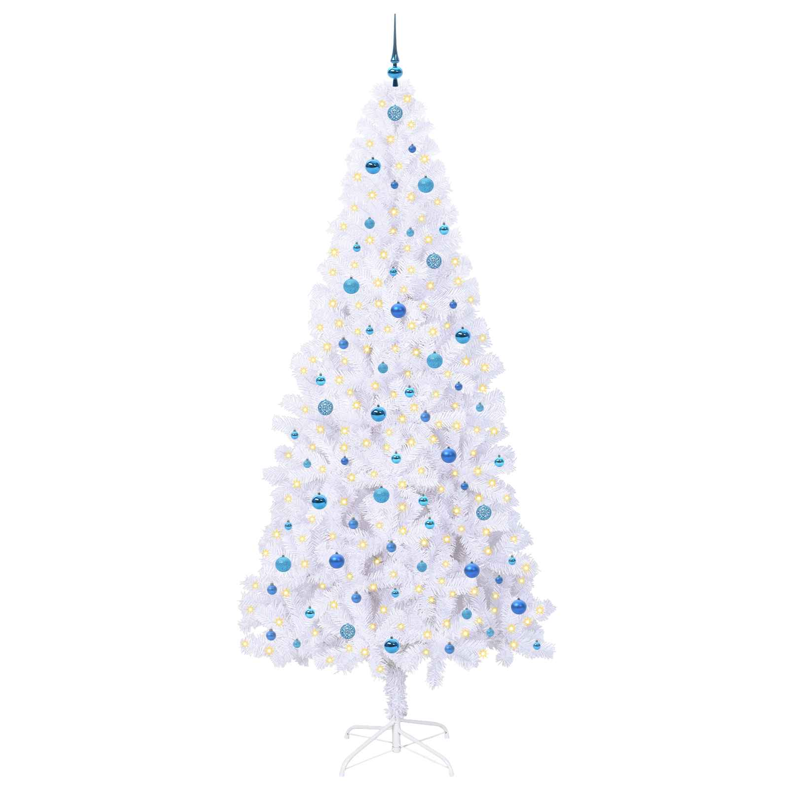 Albero di Natale artificiale Bianco 240 cm PVC e Acciaio 3426682