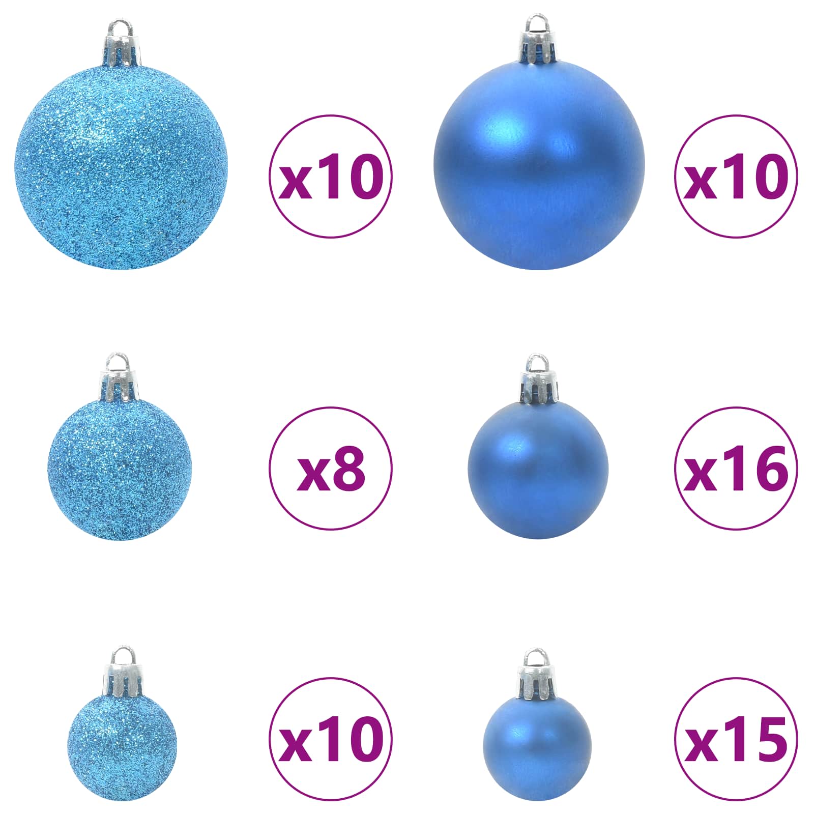 Albero di Natale artificiale Bianco 240 cm PVC e Acciaio 3426682