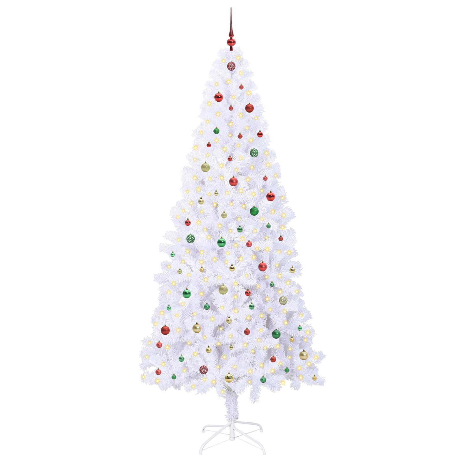 Albero di Natale artificiale Bianco 240 cm PVC e Acciaio 3426683