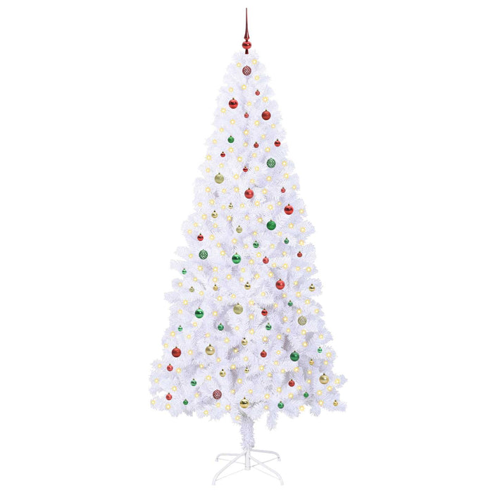 Albero di Natale artificiale Bianco 240 cm PVC e Acciaio 3426683
