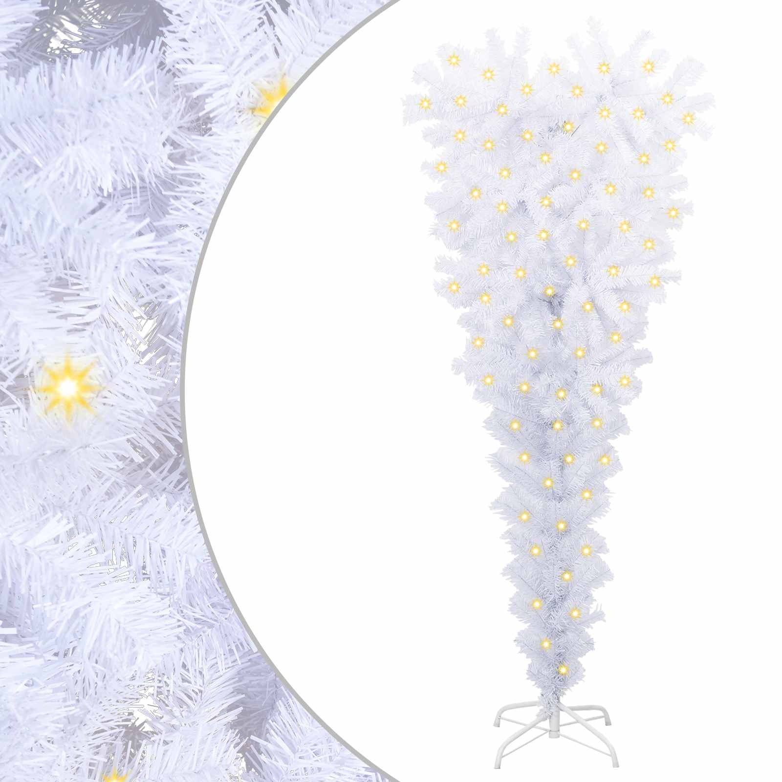 Albero di Natale artificiale Bianco 120 cm PVC e Acciaio 3426684