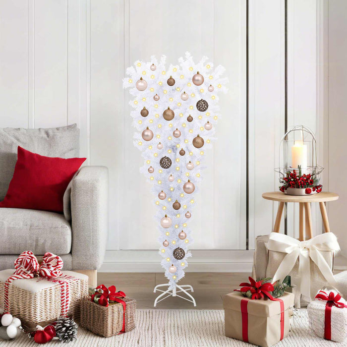 Albero di Natale artificiale Bianco 120 cm PVC e Acciaio 3426686