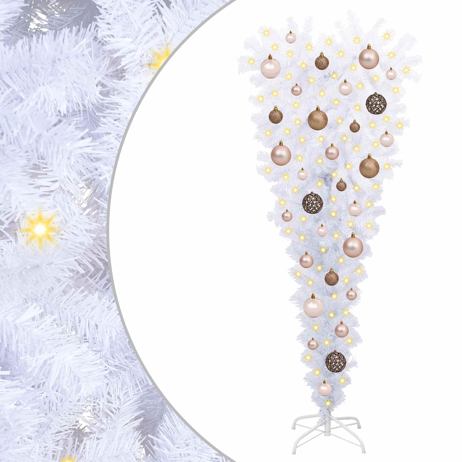 Albero di Natale artificiale Bianco 120 cm PVC e Acciaio 3426686