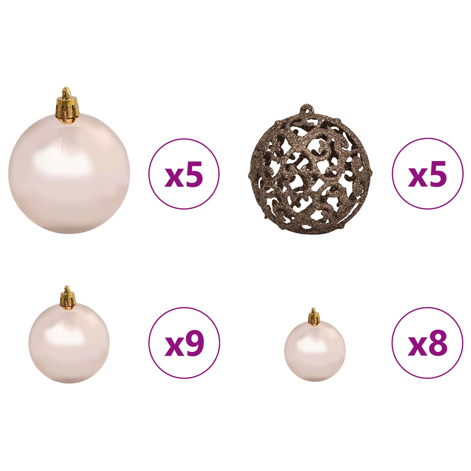 Albero di Natale artificiale Bianco 120 cm PVC e Acciaio 3426686