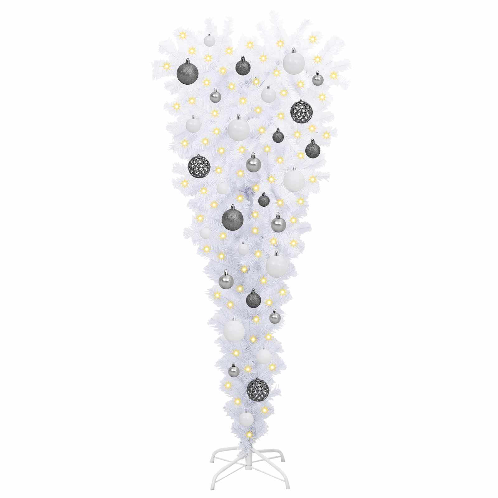 Albero di Natale artificiale Bianco 120 cm PVC e Acciaio 3426687