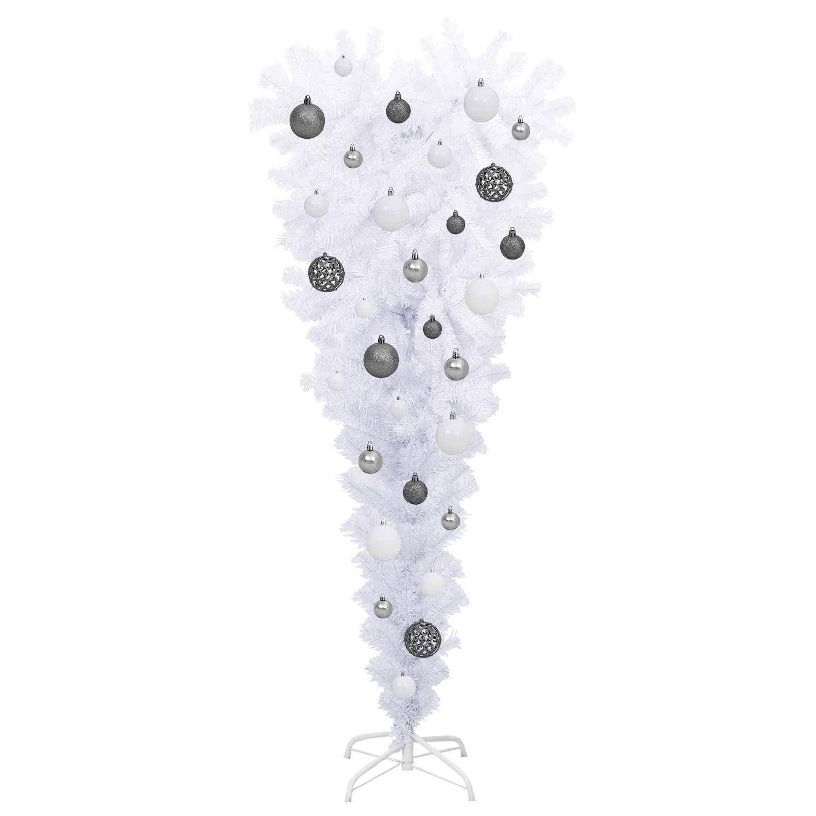 Albero di Natale artificiale Bianco 120 cm PVC e Acciaio 3426687