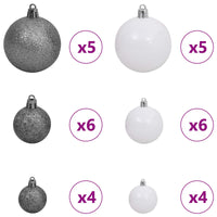 Albero di Natale artificiale Bianco 120 cm PVC e Acciaio 3426687