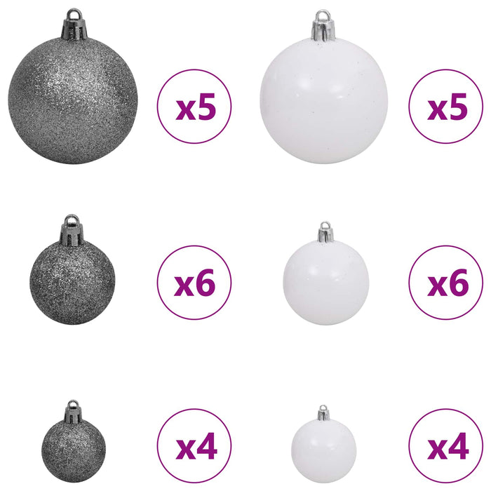 Albero di Natale artificiale Bianco 120 cm PVC e Acciaio 3426687