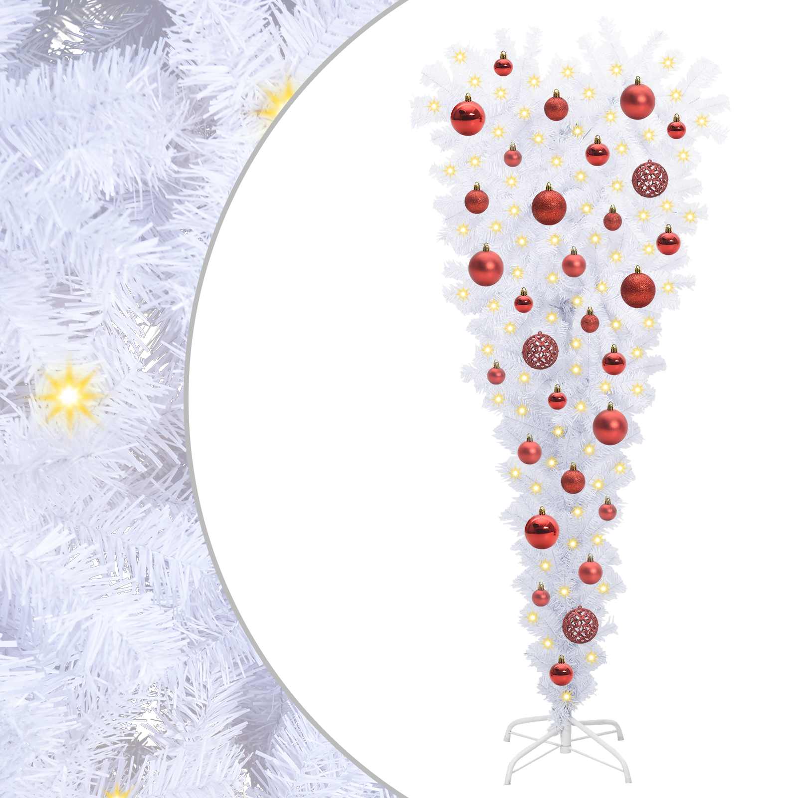 Albero di Natale artificiale Bianco 120 cm PVC e Acciaio 3426688