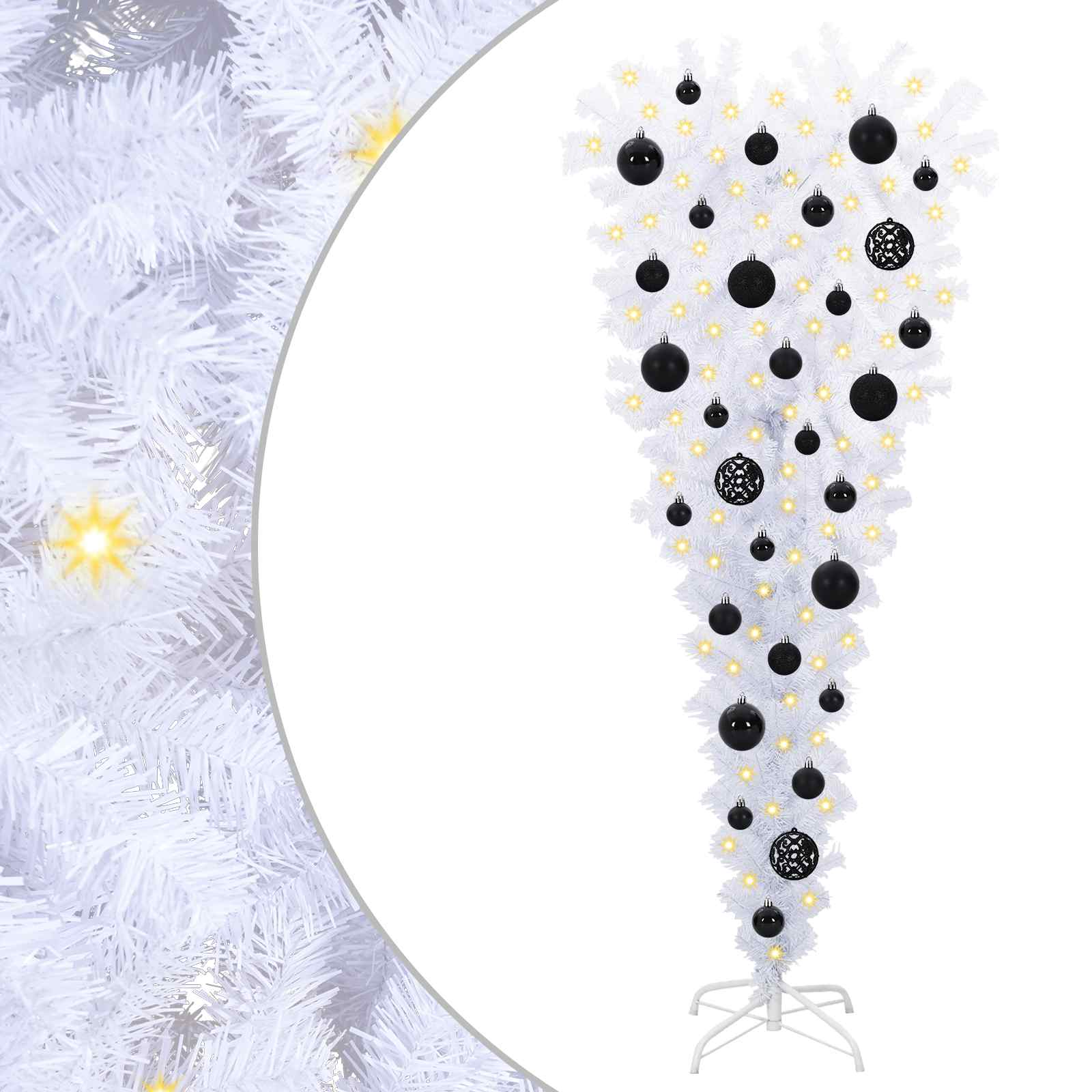 Albero di Natale artificiale Bianco 120 cm PVC e Acciaio 3426689