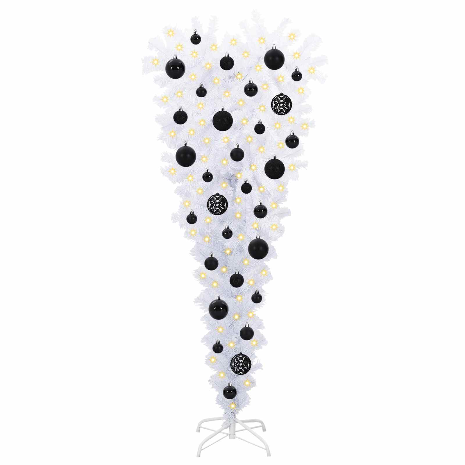 Albero di Natale artificiale Bianco 120 cm PVC e Acciaio 3426689