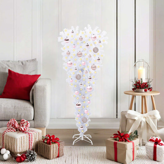 Albero di Natale artificiale Bianco 120 cm PVC e Acciaio 3426690