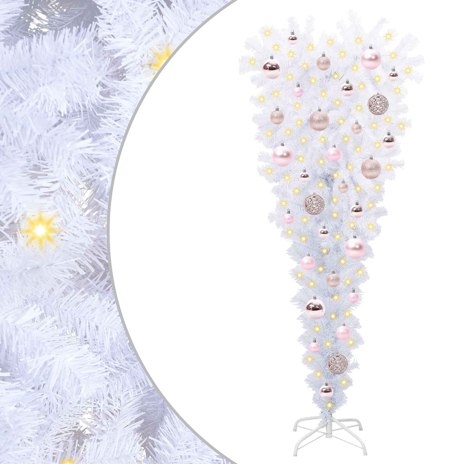 Albero di Natale artificiale Bianco 120 cm PVC e Acciaio 3426690