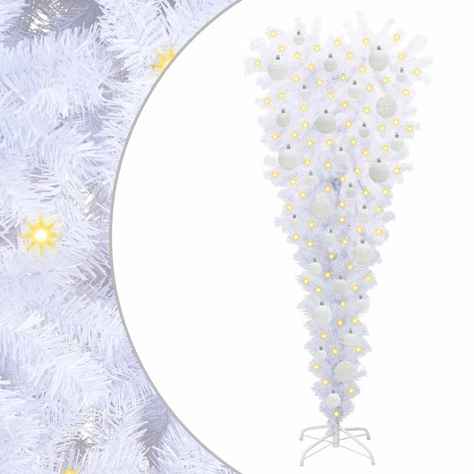Albero di Natale artificiale Bianco 120 cm PVC e Acciaio 3426691