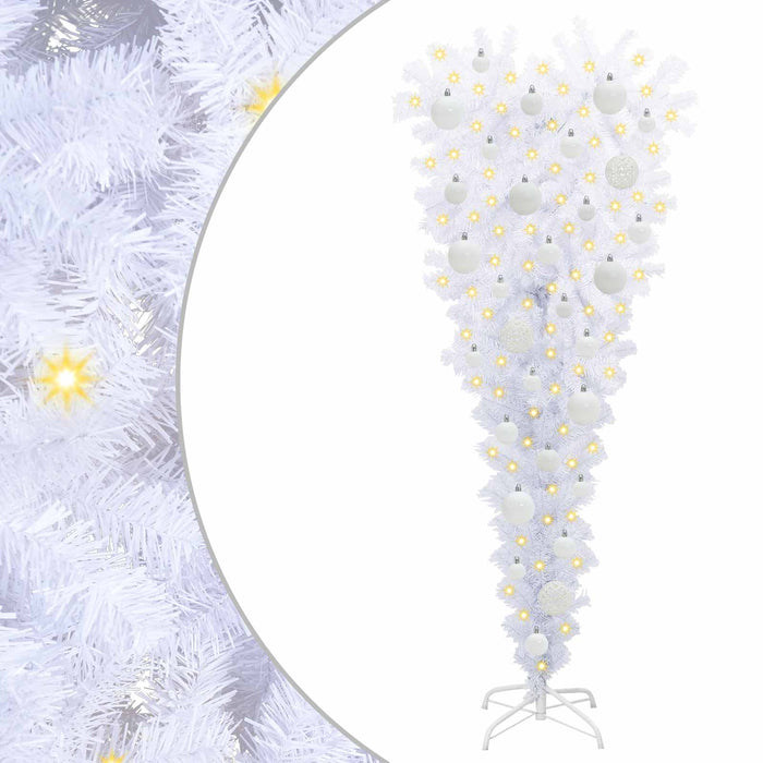 Albero di Natale artificiale Bianco 120 cm PVC e Acciaio 3426691