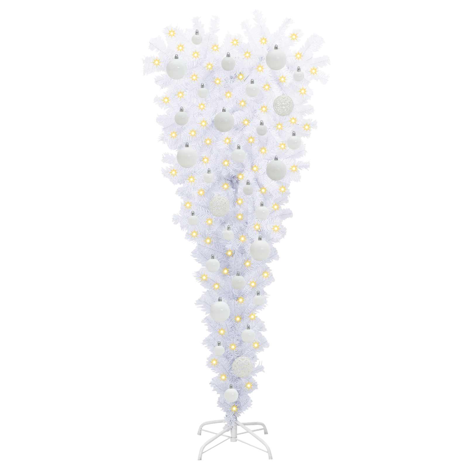 Albero di Natale artificiale Bianco 120 cm PVC e Acciaio 3426691