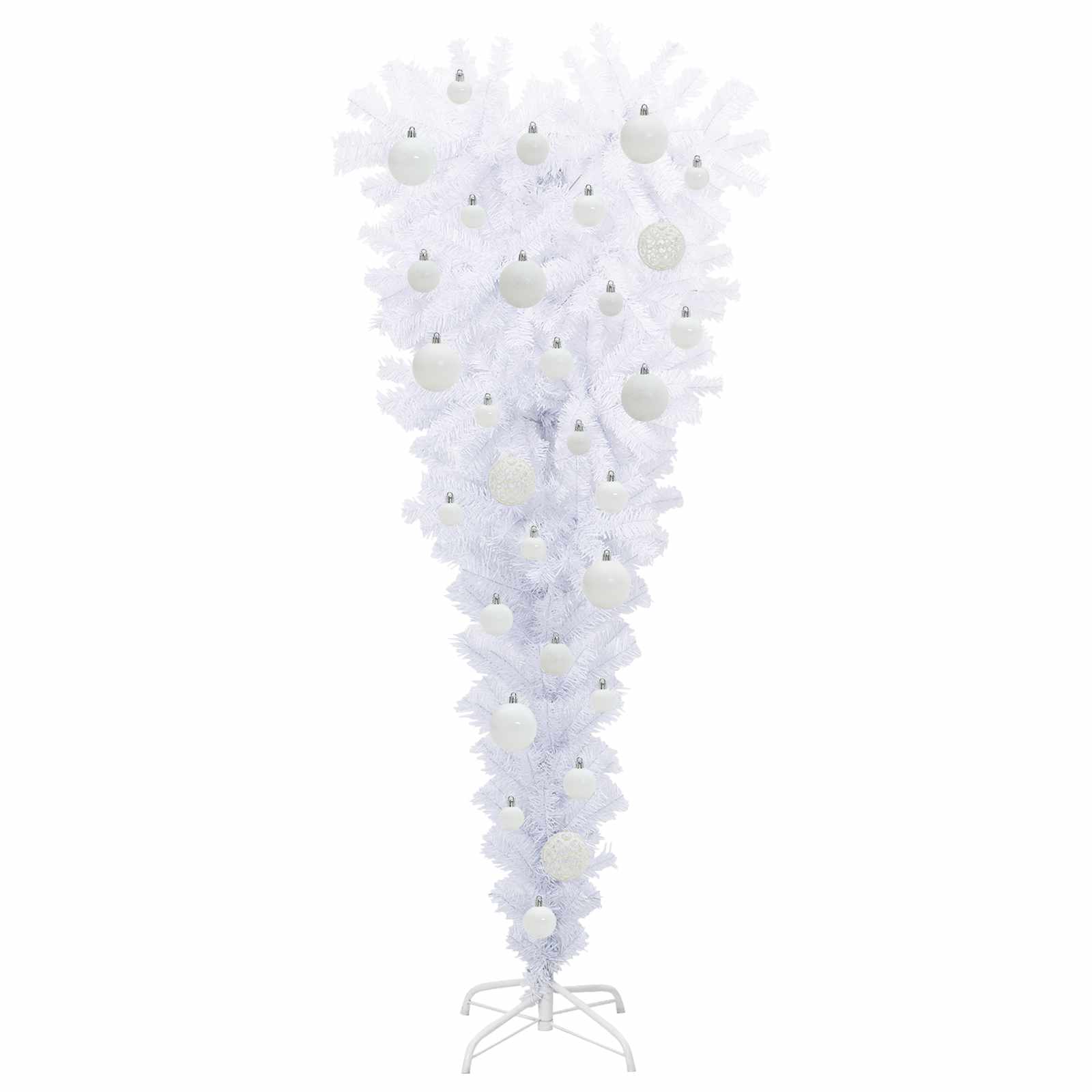 Albero di Natale artificiale Bianco 120 cm PVC e Acciaio 3426691