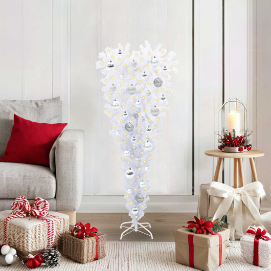 Albero di Natale artificiale Bianco 120 cm PVC e Acciaio 3426693