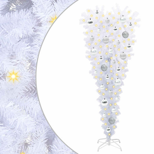Albero di Natale artificiale Bianco 120 cm PVC e Acciaio 3426693