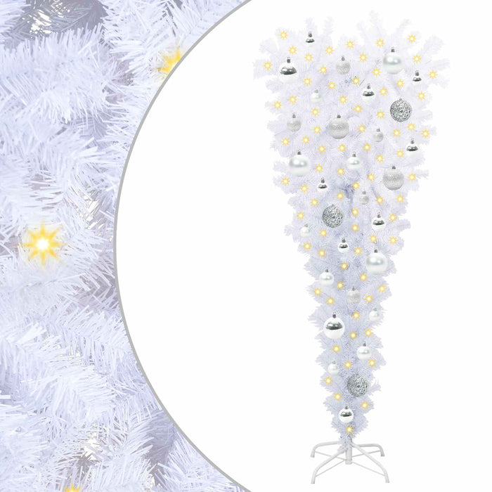 Albero di Natale artificiale Bianco 120 cm PVC e Acciaio 3426693