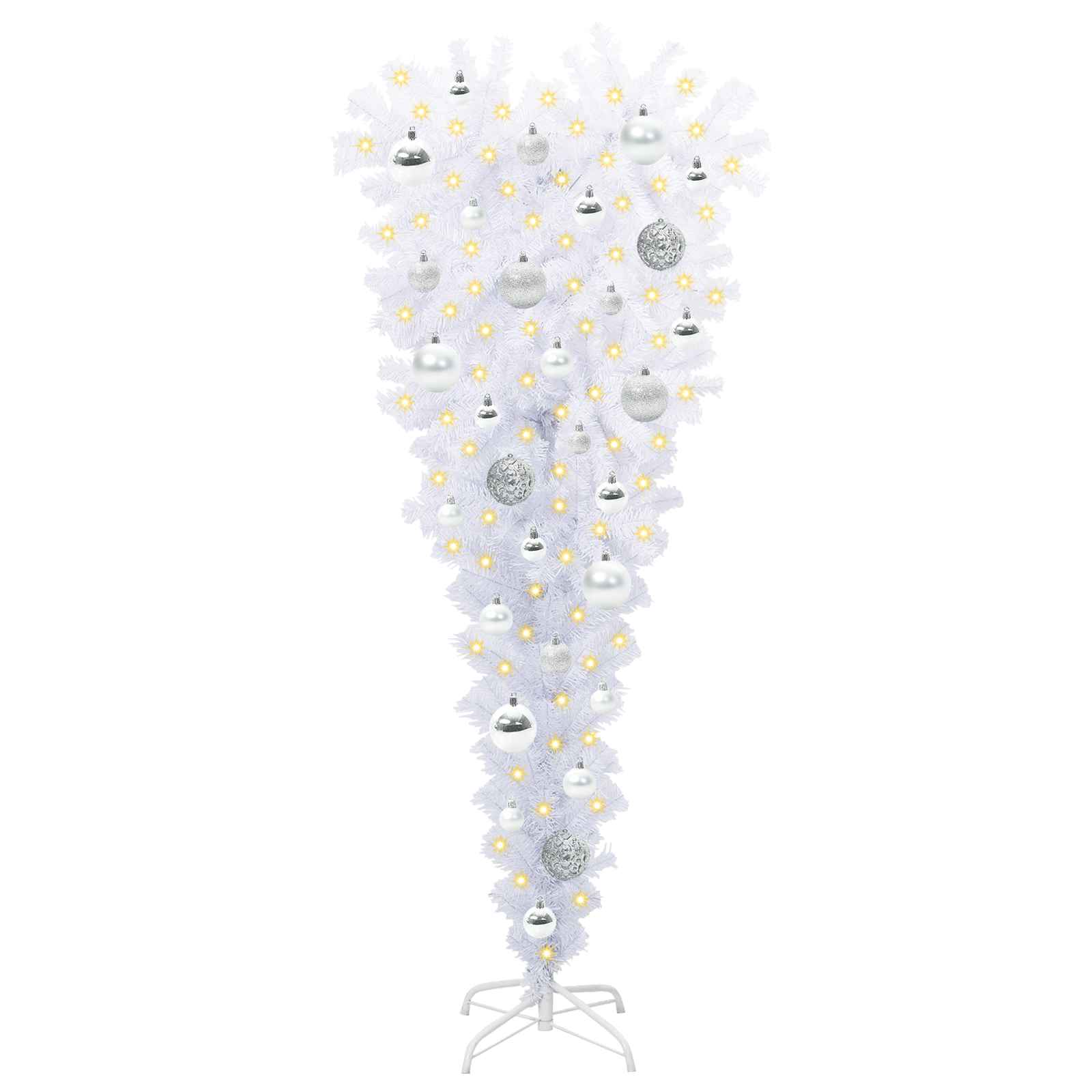 Albero di Natale artificiale Bianco 120 cm PVC e Acciaio 3426693