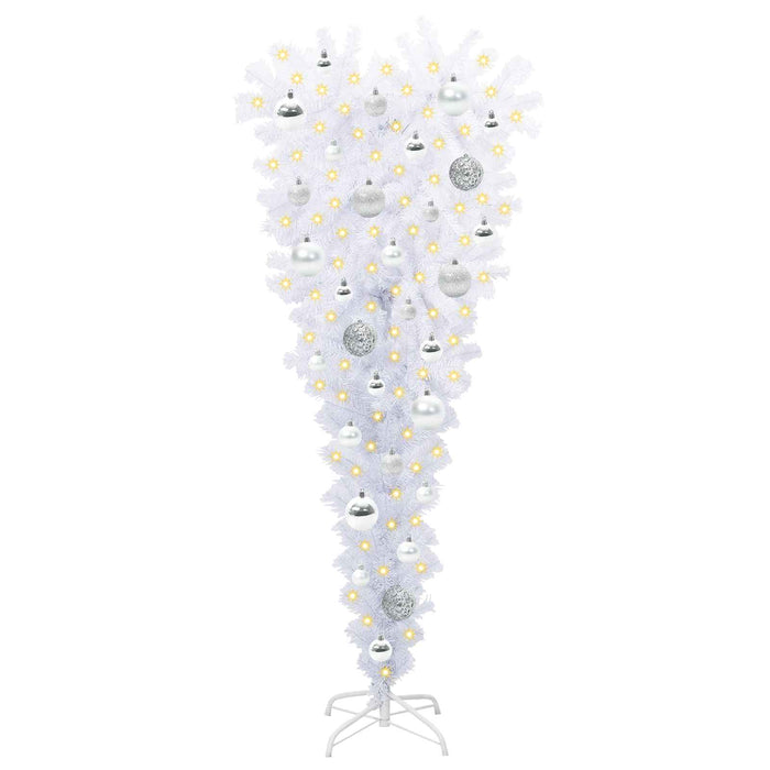 Albero di Natale artificiale Bianco 120 cm PVC e Acciaio 3426693