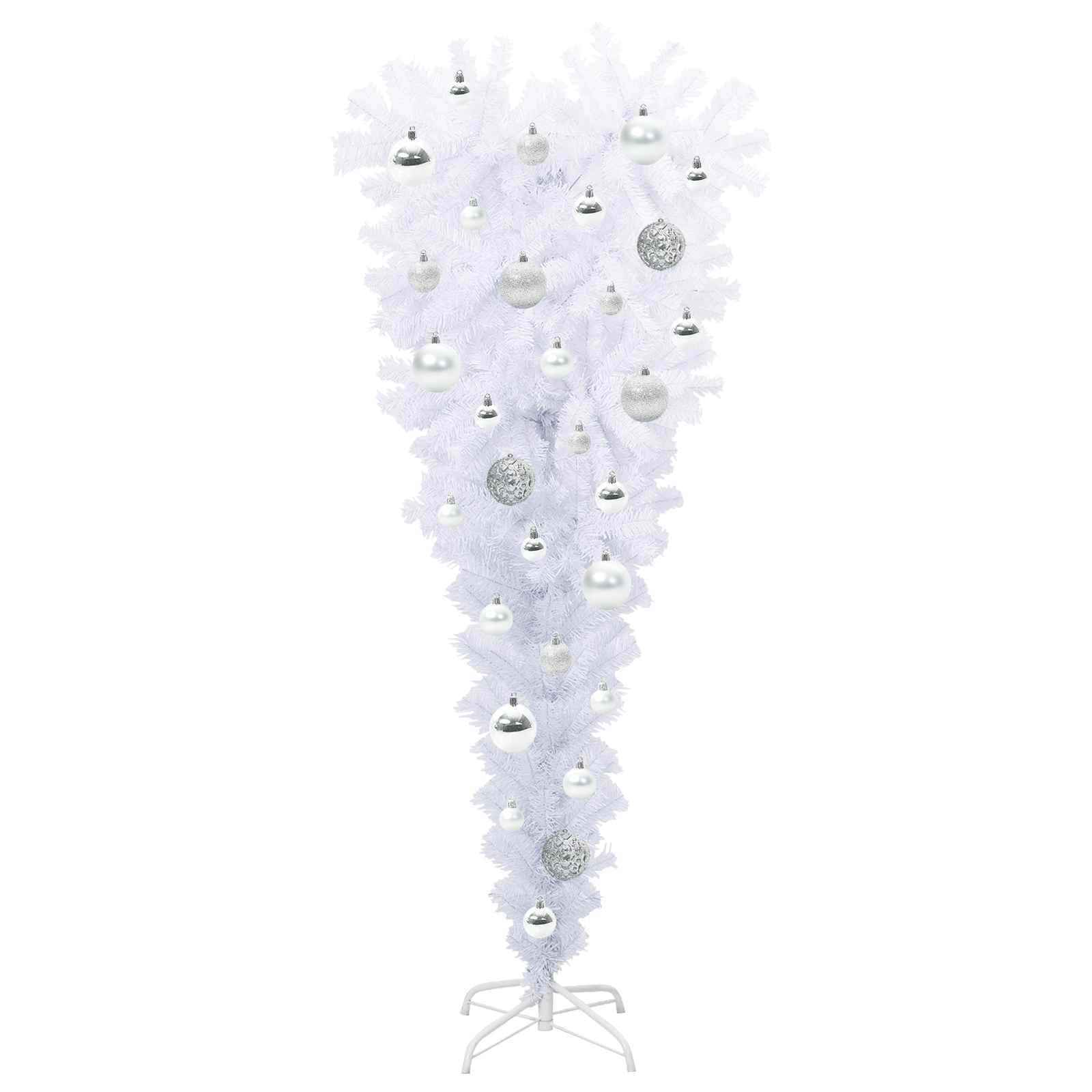 Albero di Natale artificiale Bianco 120 cm PVC e Acciaio 3426693