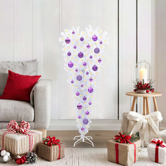 Albero di Natale artificiale Bianco 120 cm PVC e Acciaio 3426694