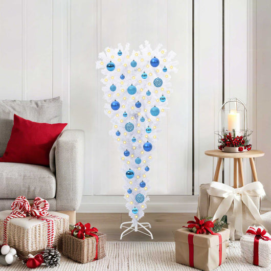 Albero di Natale artificiale Bianco 120 cm PVC e Acciaio 3426695