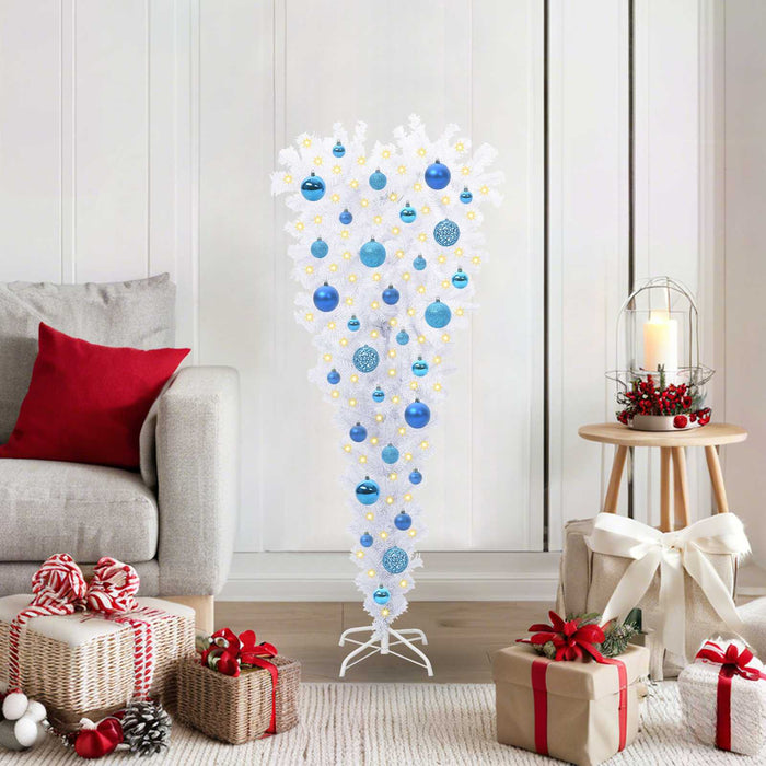 Albero di Natale artificiale Bianco 120 cm PVC e Acciaio 3426695