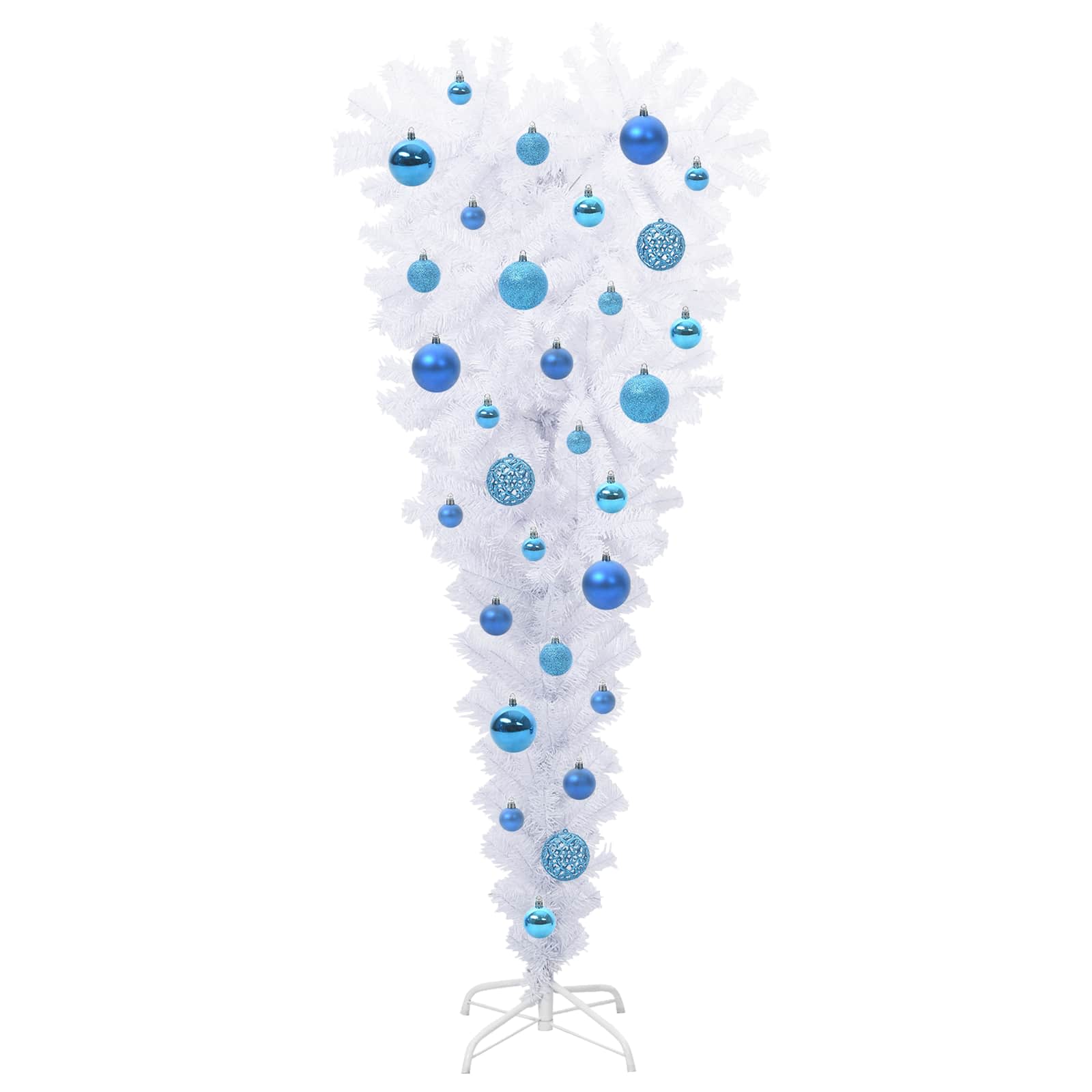 Albero di Natale artificiale Bianco 120 cm PVC e Acciaio 3426695