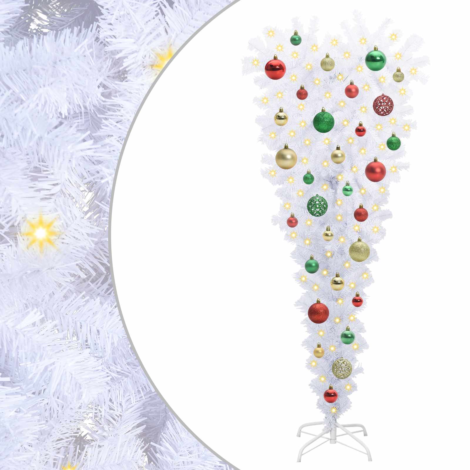 Albero di Natale artificiale Bianco 120 cm PVC e Acciaio 3426696