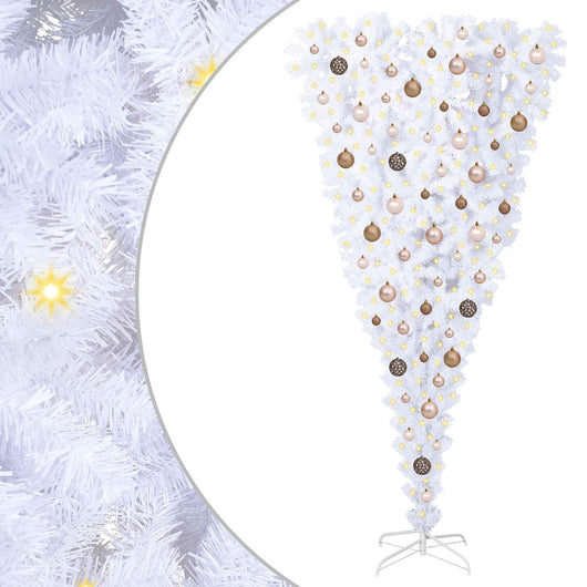 Albero di Natale artificiale Bianco 180 cm PVC e Acciaio 3426712