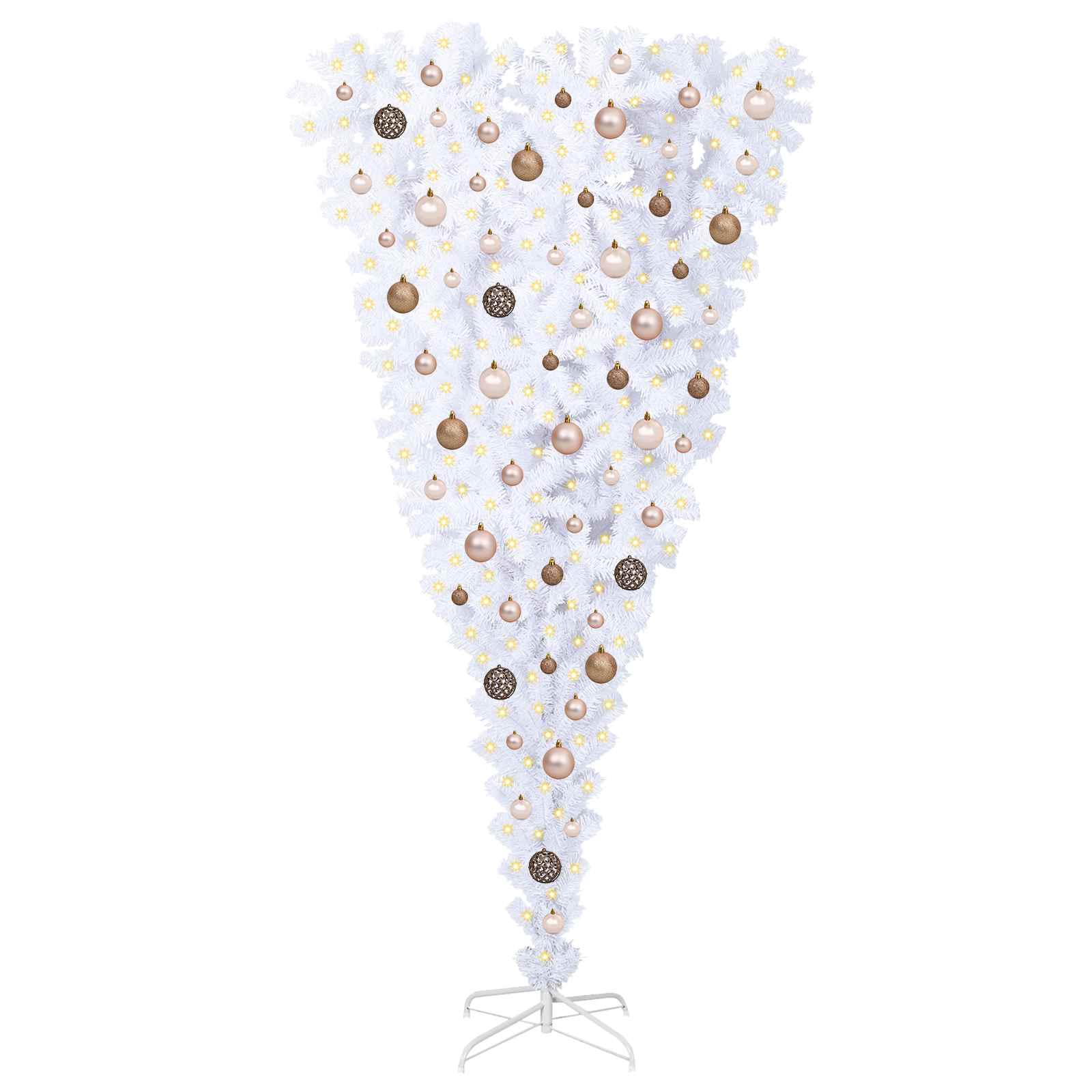Albero di Natale artificiale Bianco 180 cm PVC e Acciaio 3426712