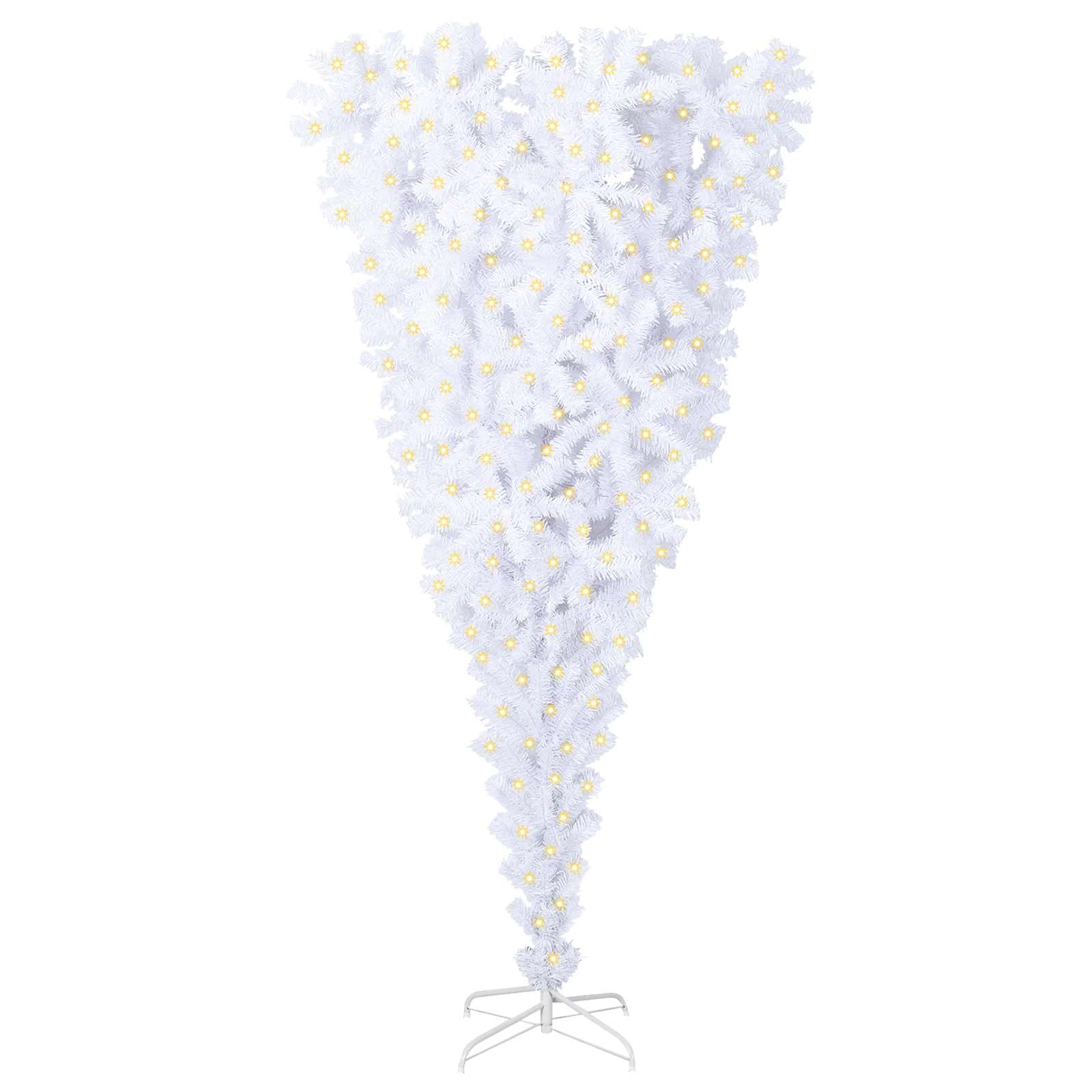 Albero di Natale artificiale Bianco 210 cm PVC e Acciaio 3426723