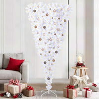Albero di Natale artificiale Bianco 210 cm PVC e Acciaio 3426725